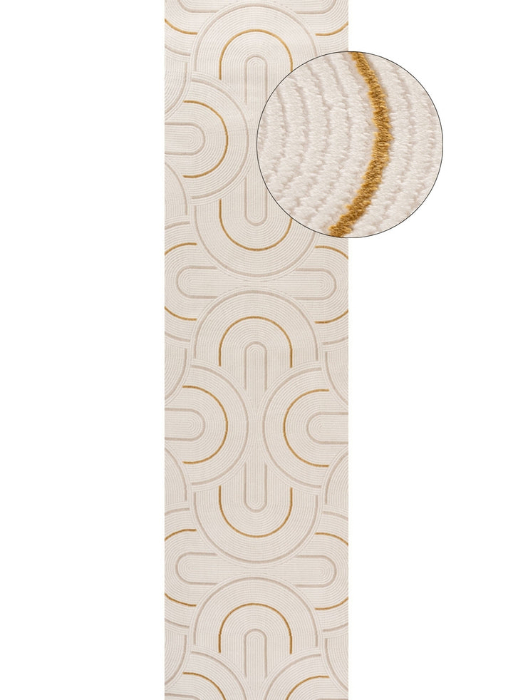 Living Room rug, gold-cream colours, geometric, practicality in mind, the rug is anti-allergic.