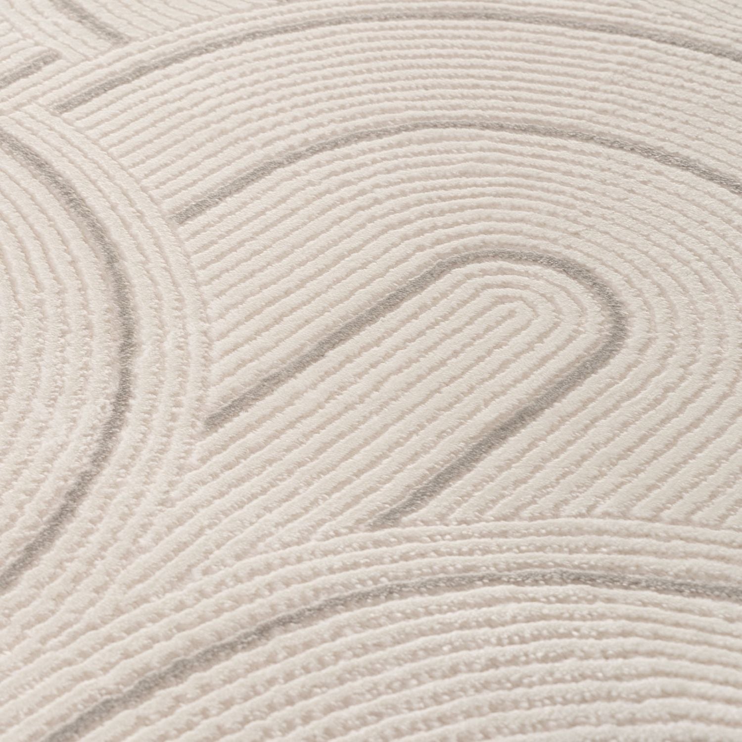 Living Room rug, grey-cream colours, geometric, practicality in mind, the rug is anti-allergic.