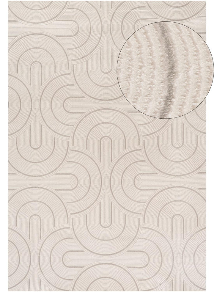 Living Room rug, grey-cream colours, geometric, practicality in mind, the rug is anti-allergic.