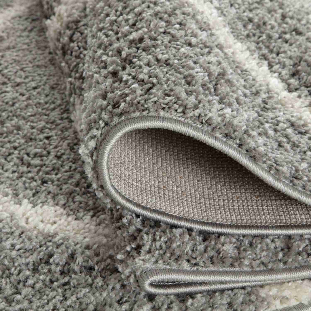 Trellis Design Thick Shaggy Area Rugs Grey