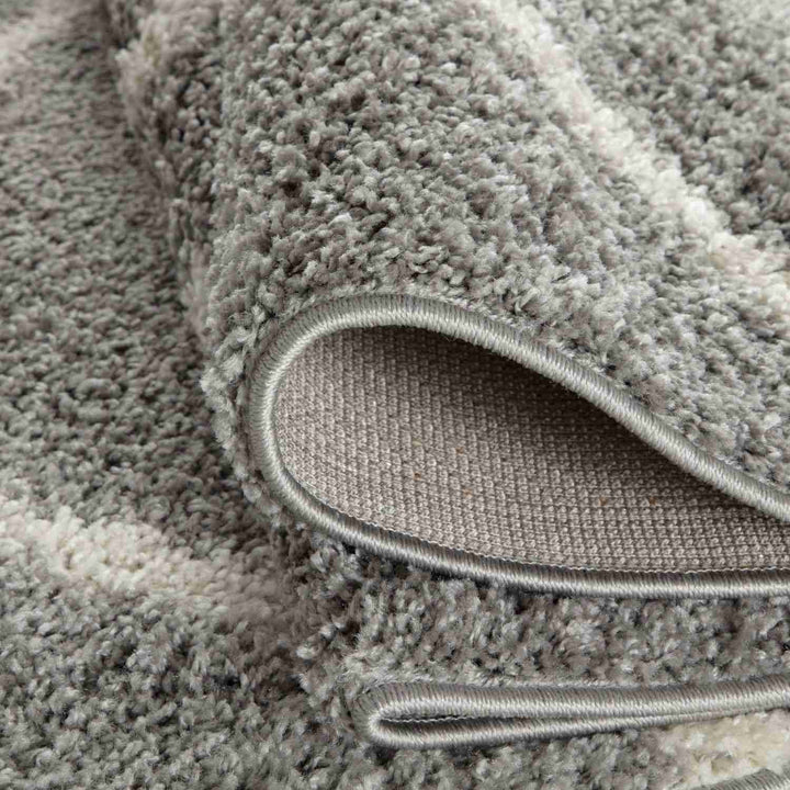 Trellis Design Thick Shaggy Area Rugs Grey