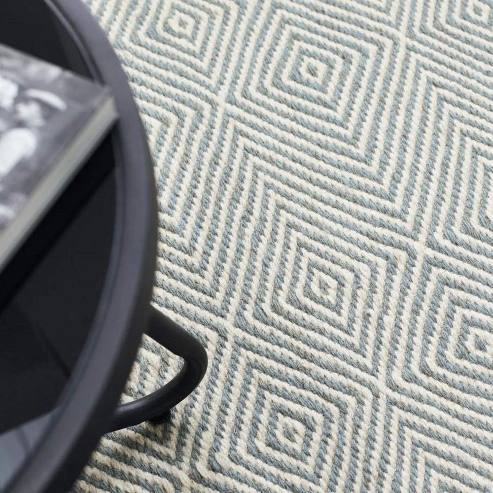 Estelle Diamond Grey Wool Rug