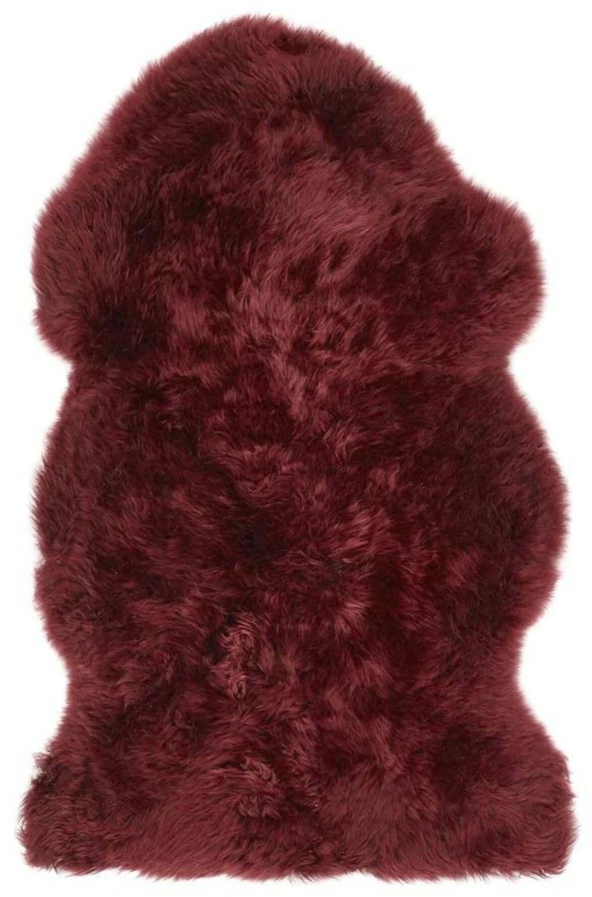 Genuine Berry Red Sheepskin Faux Fur Rug – The Rugs