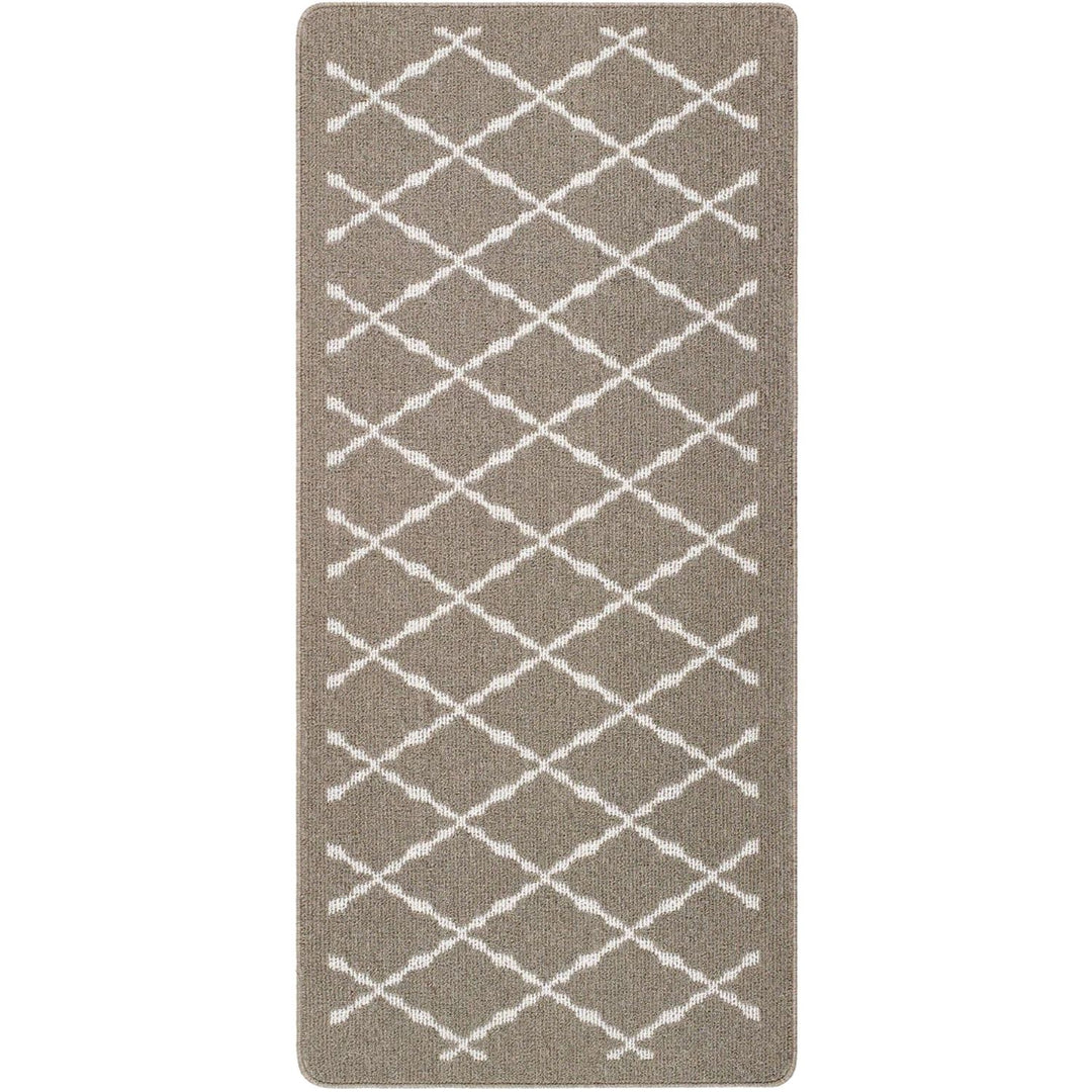 The Rugs Durable Washable Mats & Runners with Diamond Design