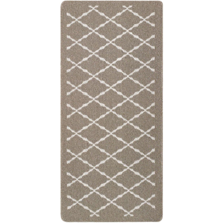 The Rugs Durable Washable Mats & Runners with Diamond Design