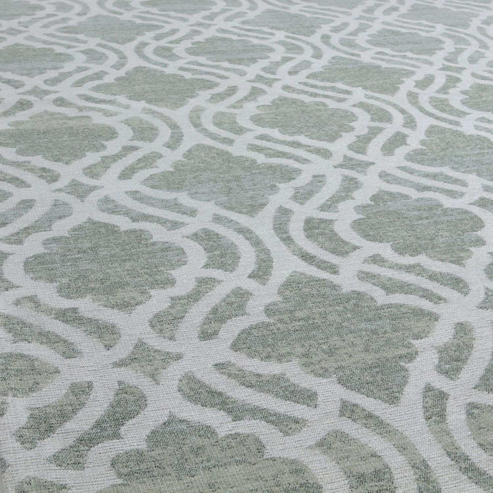 Machine Washable Flatweave Moroccan Rug Green