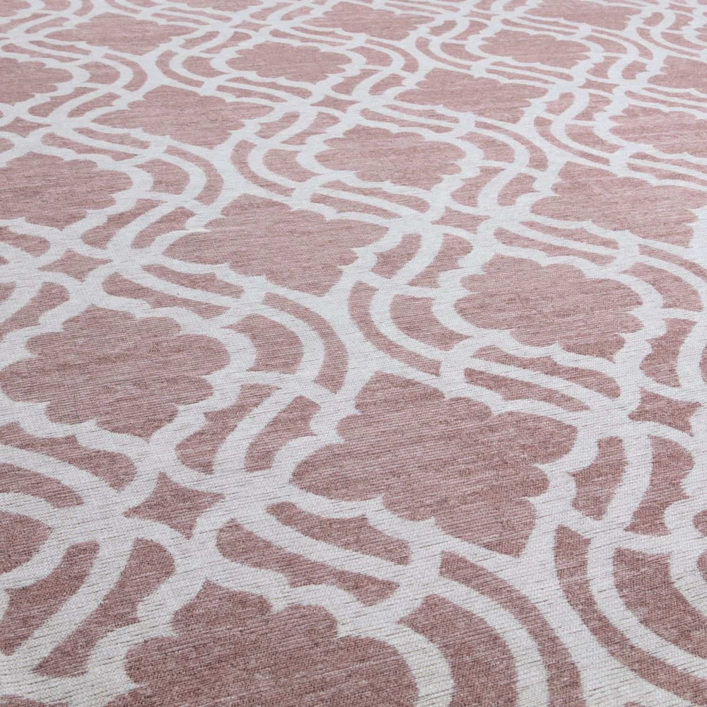 Machine Washable Flatweave Moroccan Rug Pink