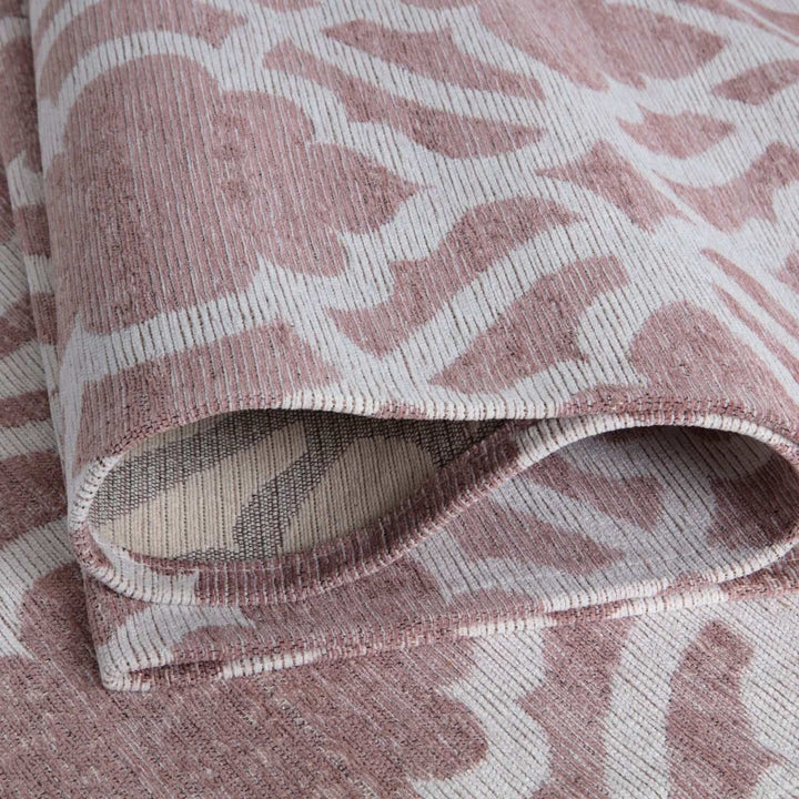 Machine Washable Flatweave Moroccan Rug Pink
