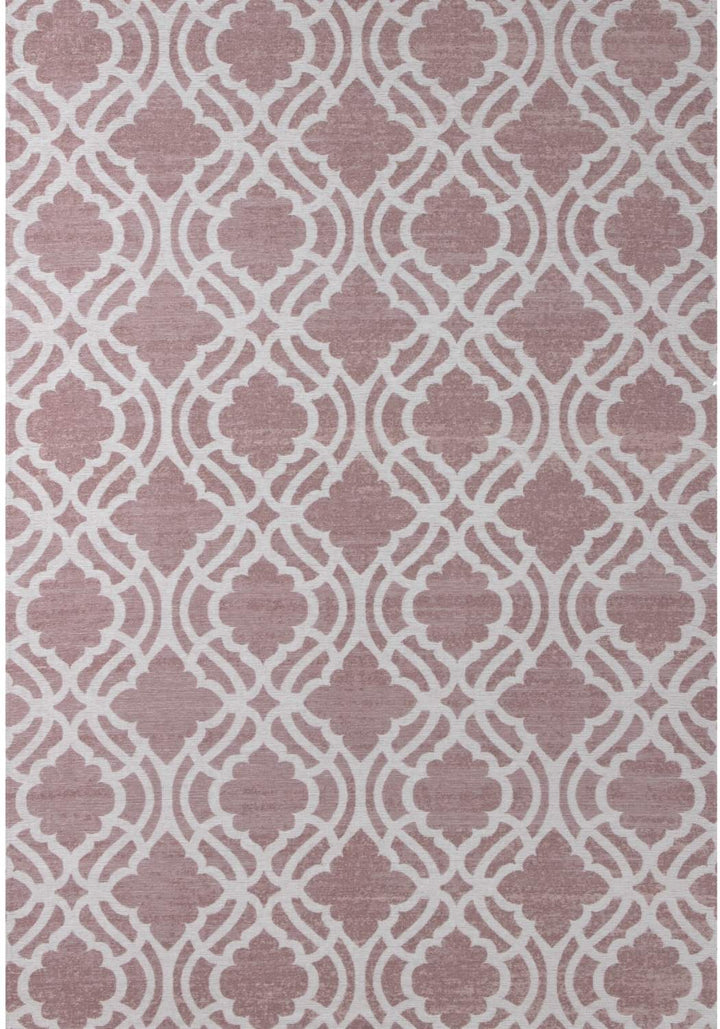 Machine Washable Flatweave Moroccan Rug Pink