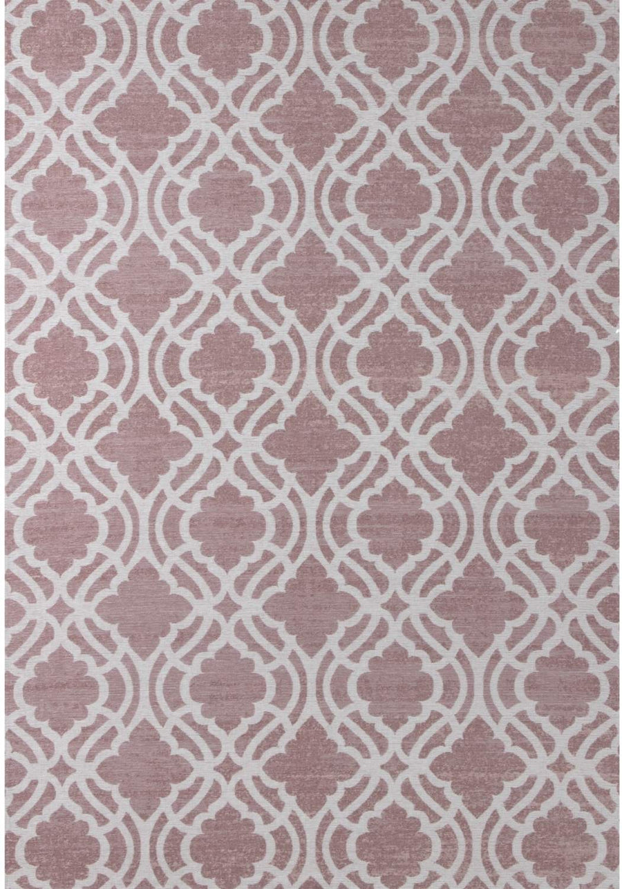 Machine Washable Flatweave Moroccan Rug Pink