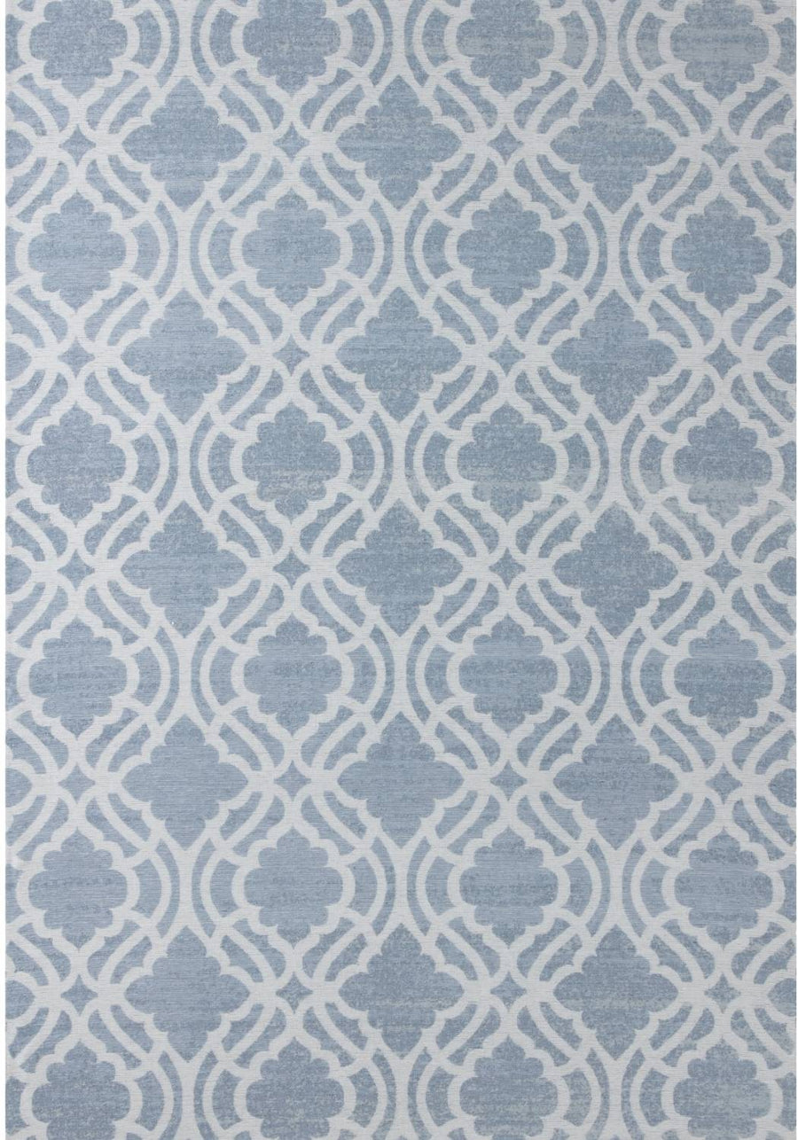 Machine Washable Flat-weave Moroccan Rug Blue