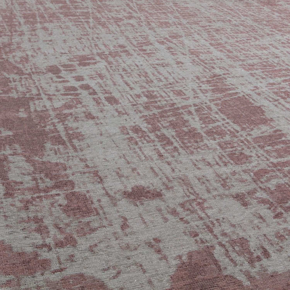 Machine Washable Flatweave Rug in Pink