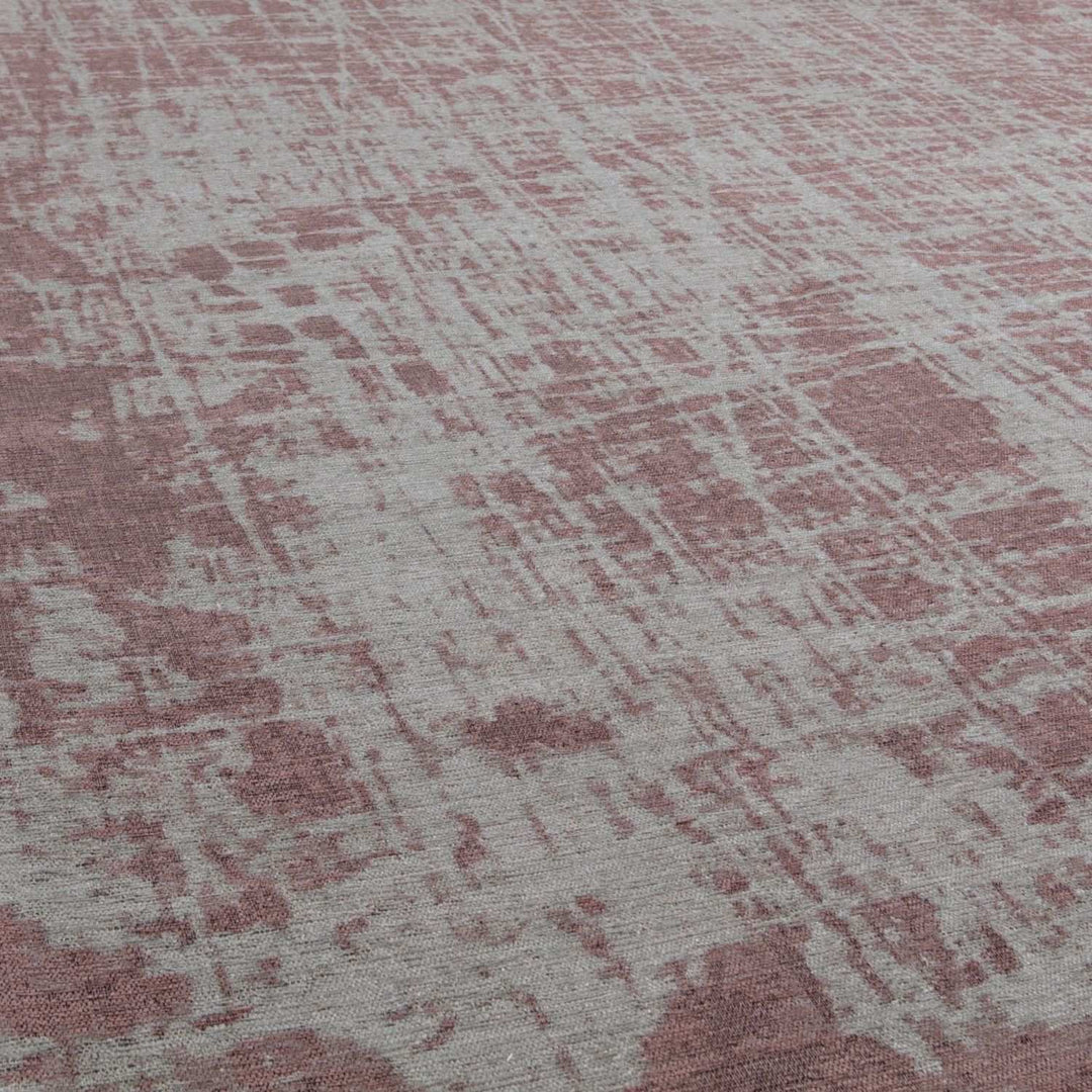 Machine Washable Flatweave Rug in Pink