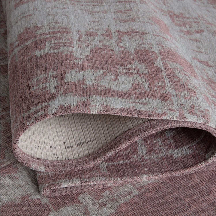 Machine Washable Flatweave Rug in Pink