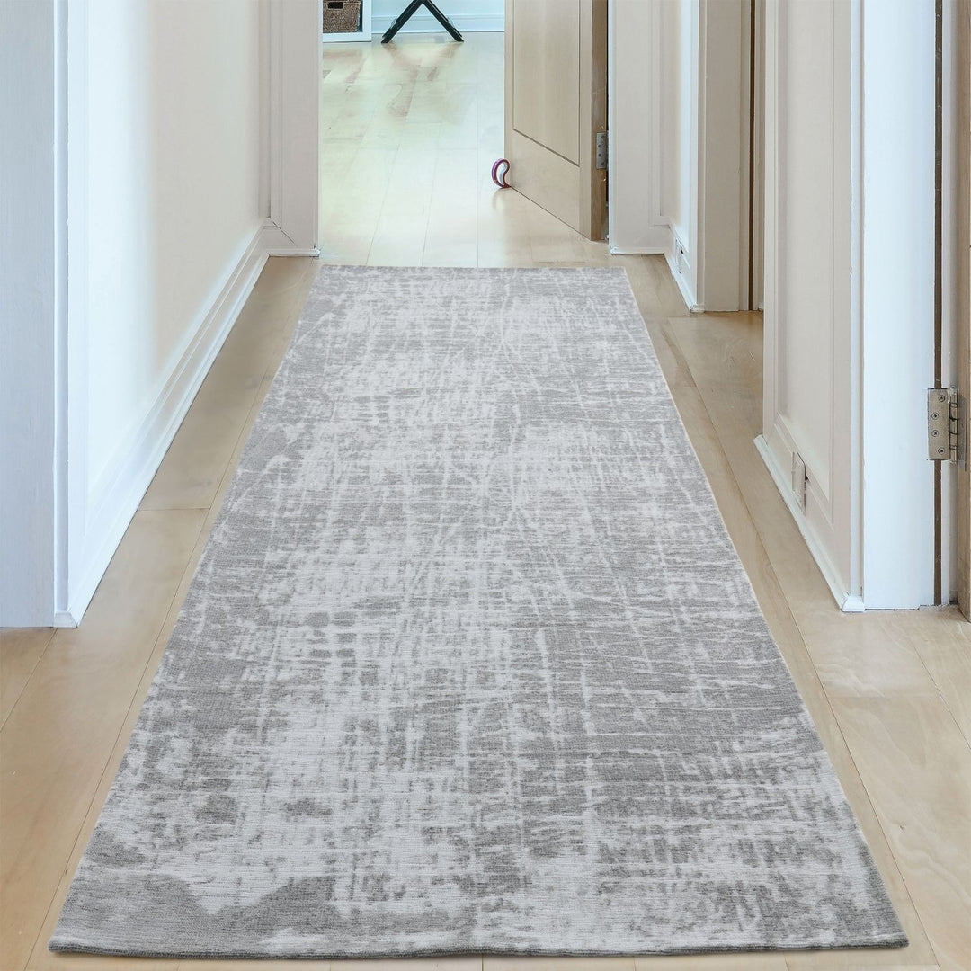 Machine Washable Flatweave Rug in Grey