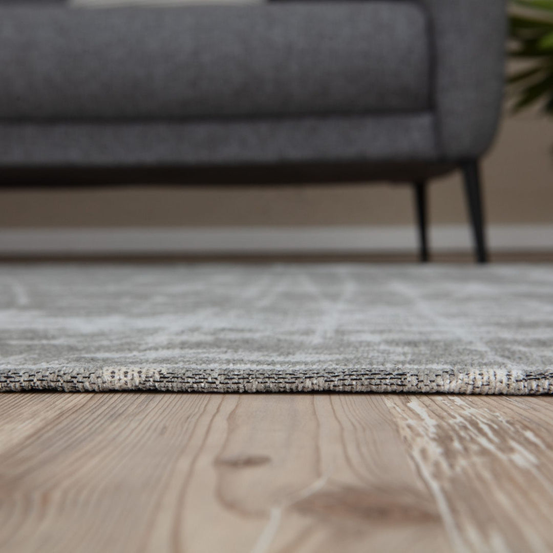 Machine Washable Flatweave Rug in Grey