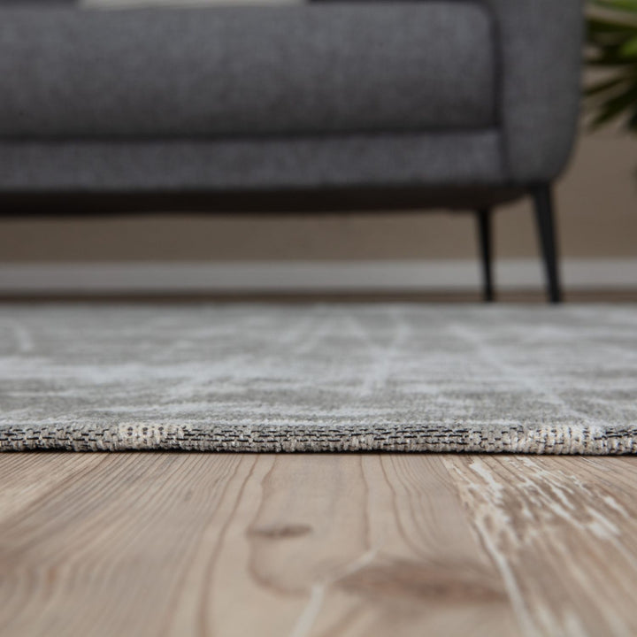 Machine Washable Flatweave Rug in Grey