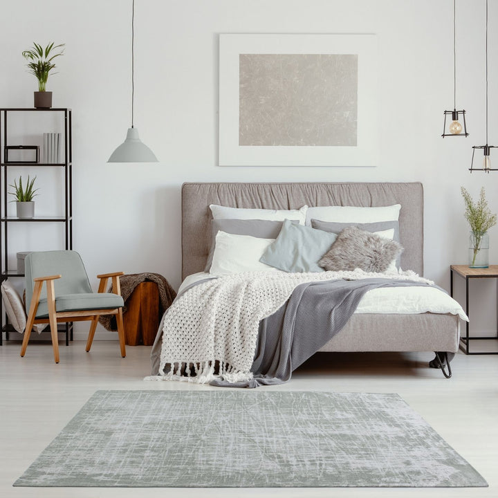 Machine Washable Flatweave Rug Striped Green | The Rugs