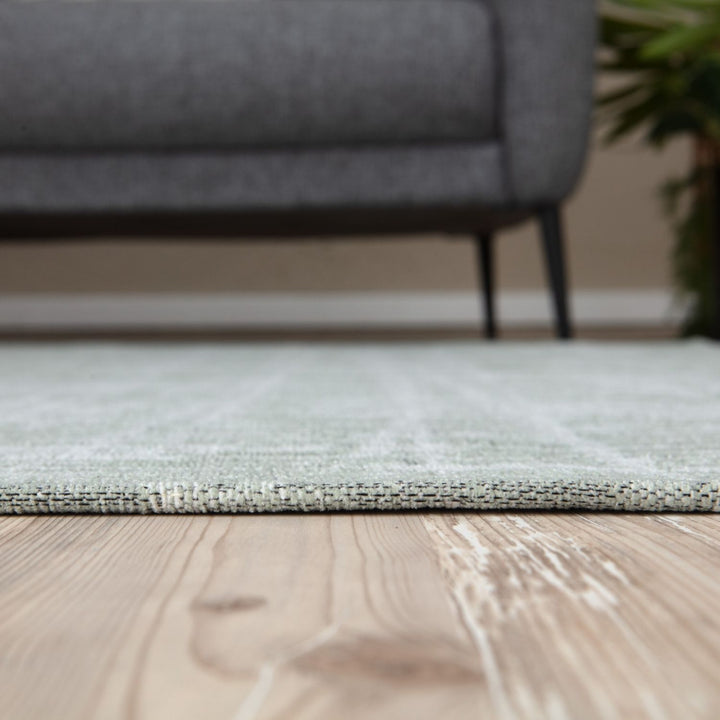 Machine Washable Flatweave Rug Striped Green | The Rugs