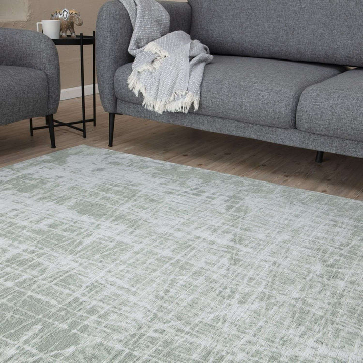 Machine Washable Flatweave Rug Striped Green | The Rugs