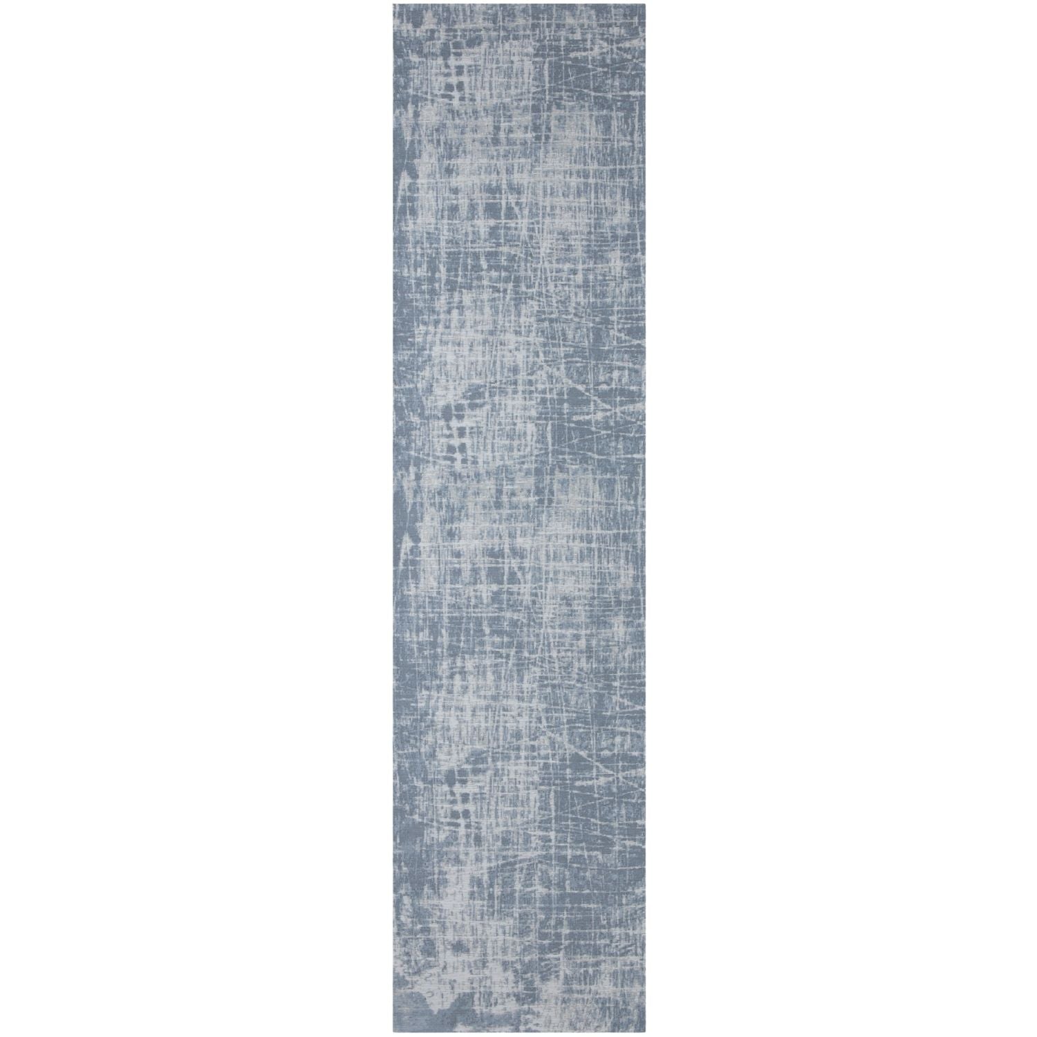 Machine Washable Flatweave Rug Striped Blue