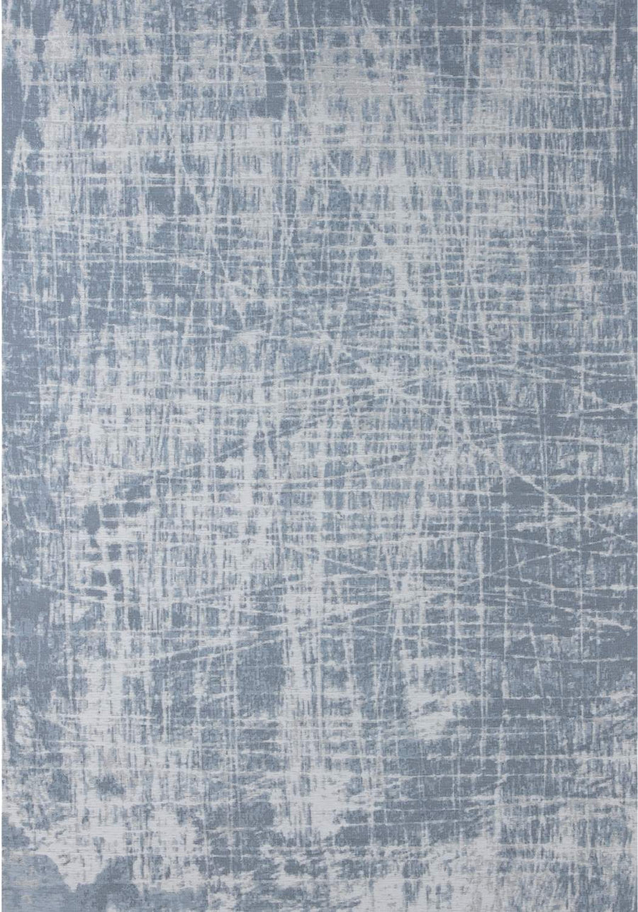 Machine Washable Flatweave Rug Striped Blue