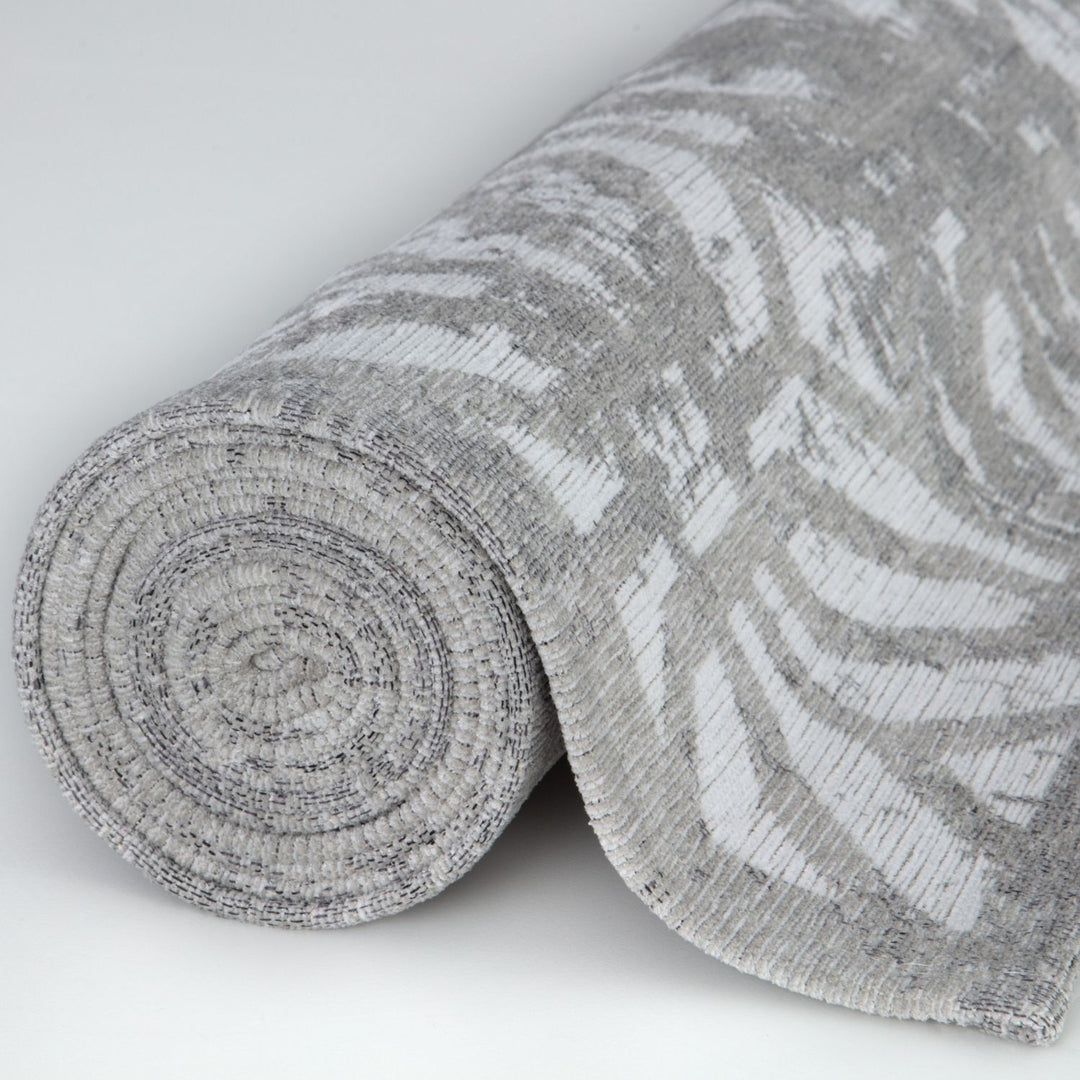 Machine Washable Flatweave Rug Geometric in Grey