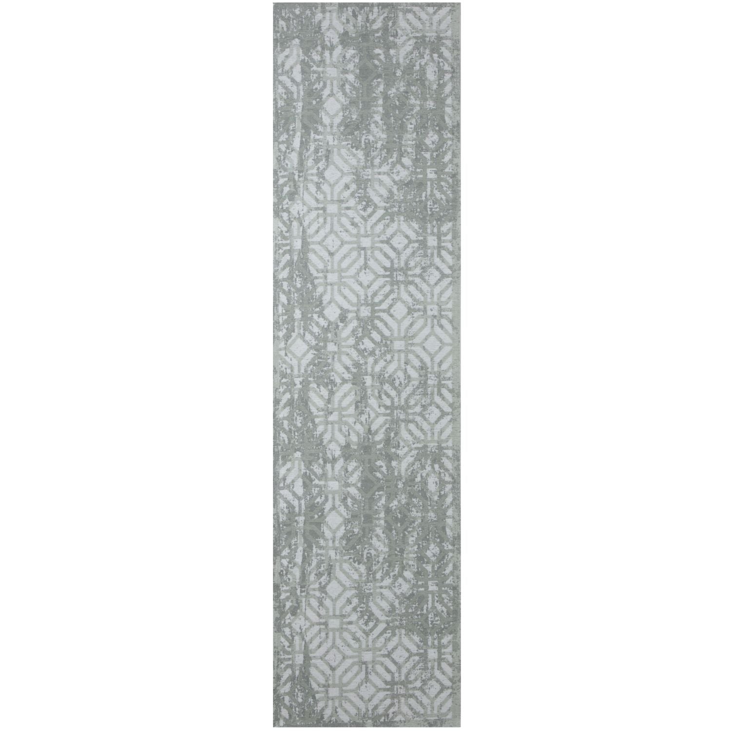 Machine Washable Flatweave Rug Geometric in Green
