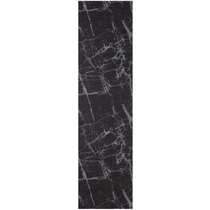 Machine Washable Flatweave Rug Abstract Design in Grey