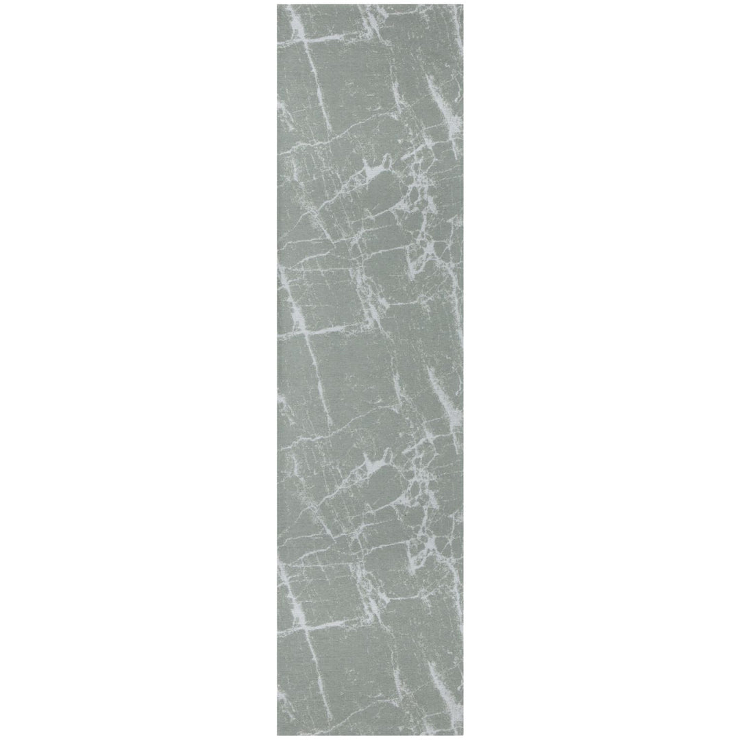 Machine Washable Flatweave Rug Abstract Green