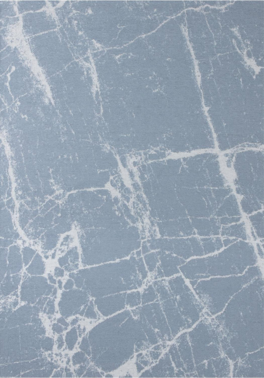 Machine Washable Flatweave Rug Abstract Blue