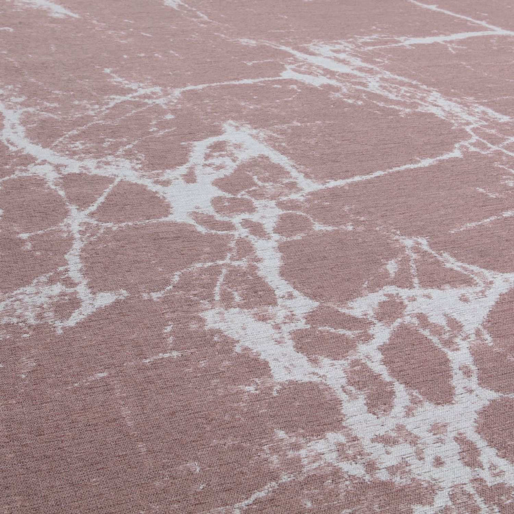 Machine Washable Flatweave Rug Abstract Pink
