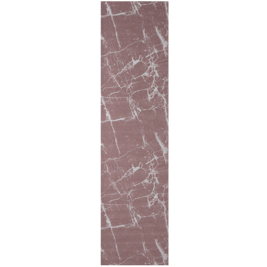 Machine Washable Flatweave Rug Abstract Pink