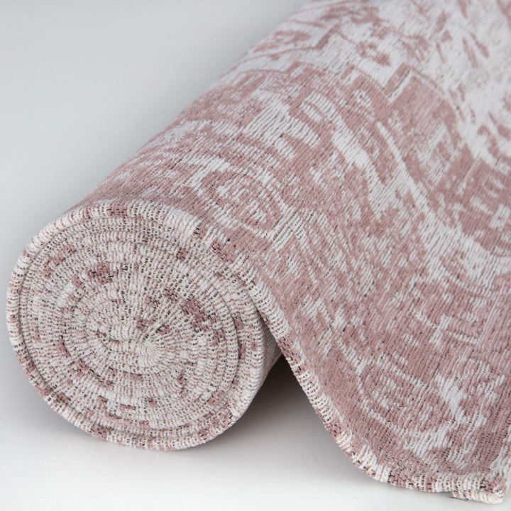Machine Washable Flatweave Rug Oriental in Pink