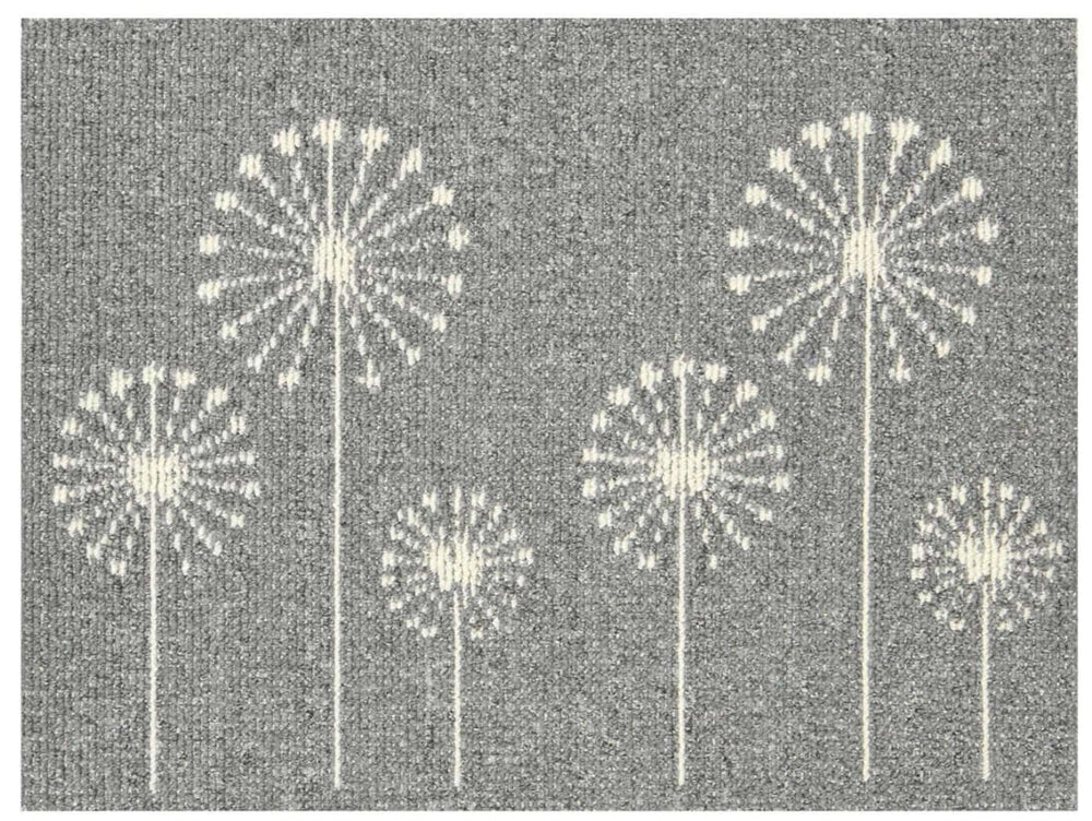 Geneva Grey Flower Washable Rug & Runner