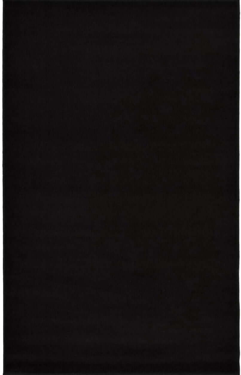 Solid Black Living Room Rug | Low-Pile | The Rugs