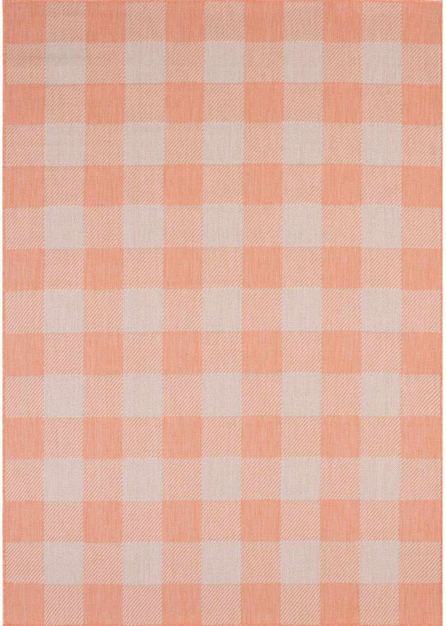 Outdoor-Indoor Rug Orange Geometric Design Weather-Proof | The Rugs