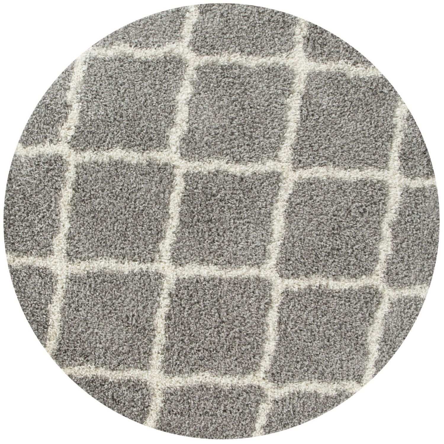 Moroccan Design Thick Shaggy Area Rugs Grey