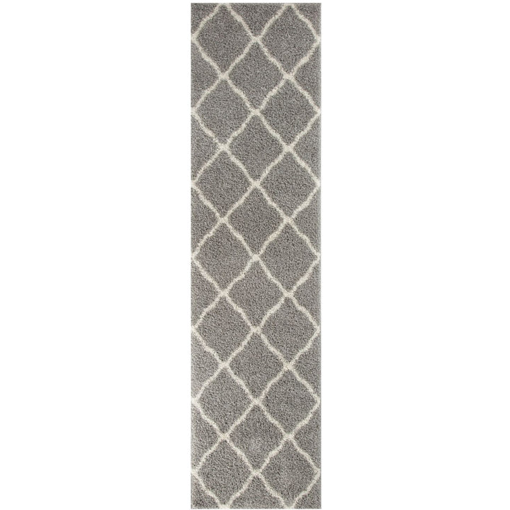 Moroccan Design Thick Shaggy Area Rugs Grey