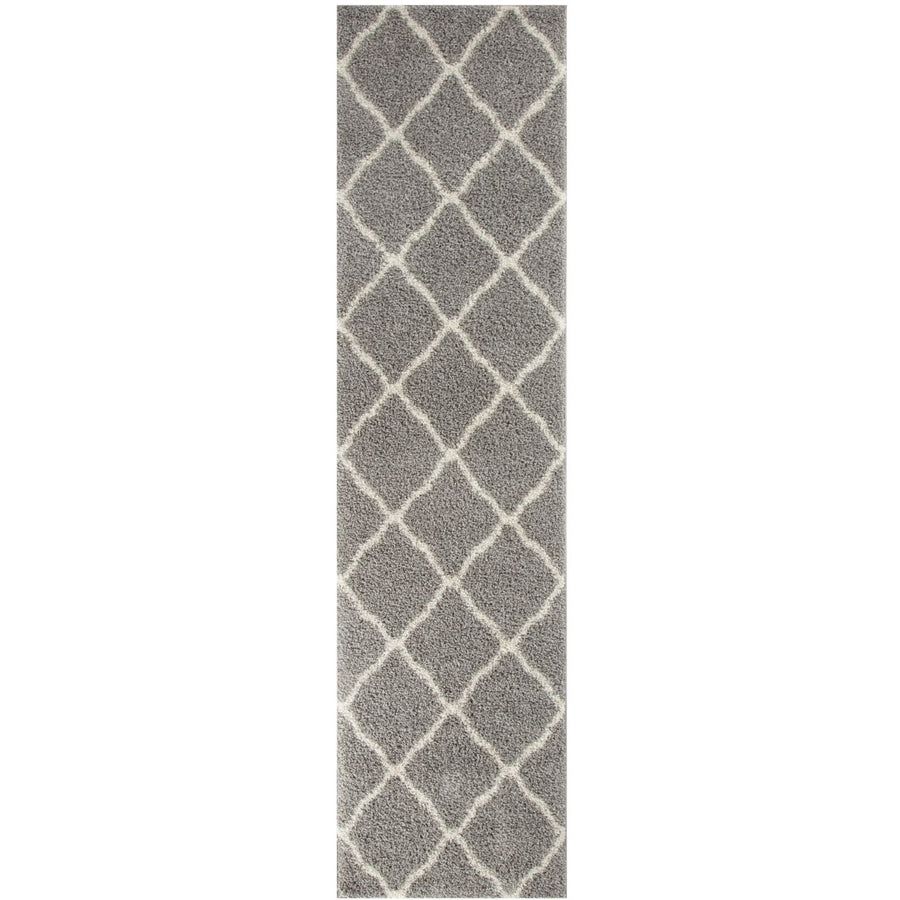 Moroccan Design Thick Shaggy Area Rugs Grey