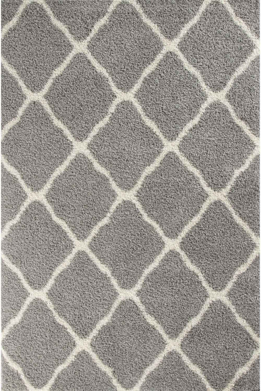 Moroccan Design Thick Shaggy Area Rugs Grey