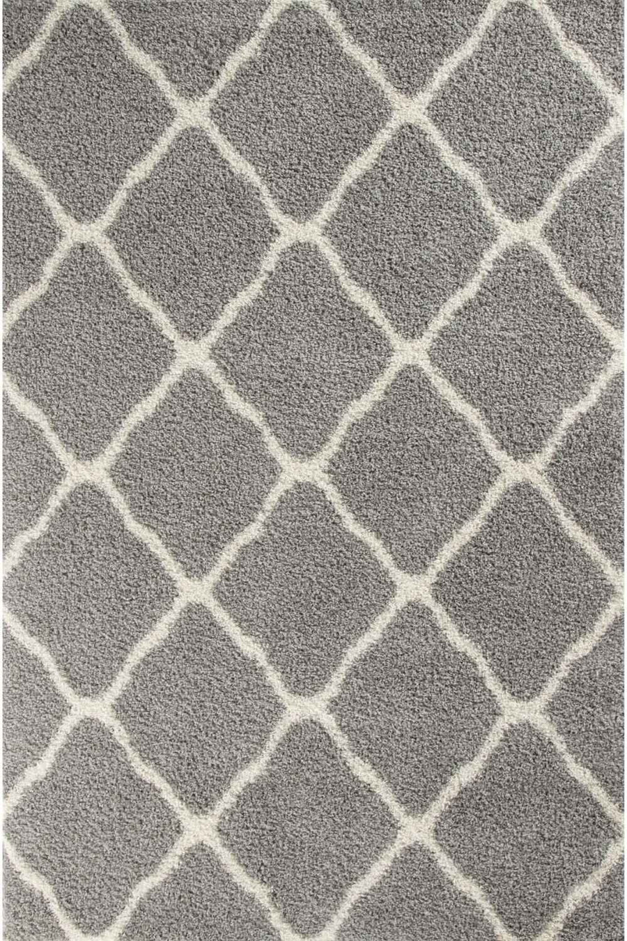Moroccan Design Thick Shaggy Area Rugs Grey