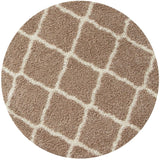 Moroccan Design Thick Shaggy Area Rugs Beige