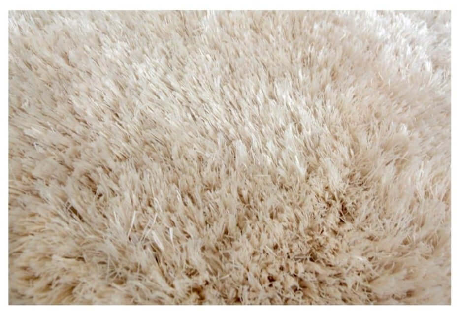 Machine Washable Shaggy Rug Plain Design in Beige