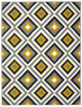 Maestro Geometric Yellow Rug | 3658 GB12