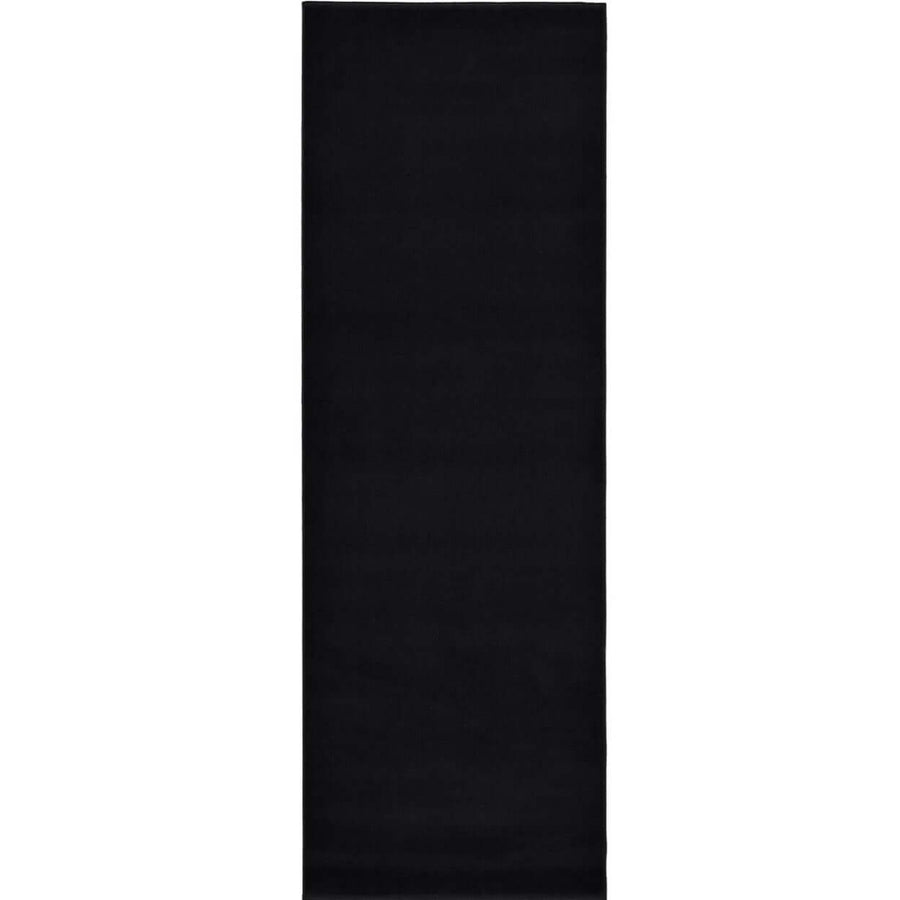 Solid Design Living Room Rug in Black