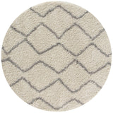 Elegant Moroccan Pattern Grey Ivory Rug Suitable for Floor heating