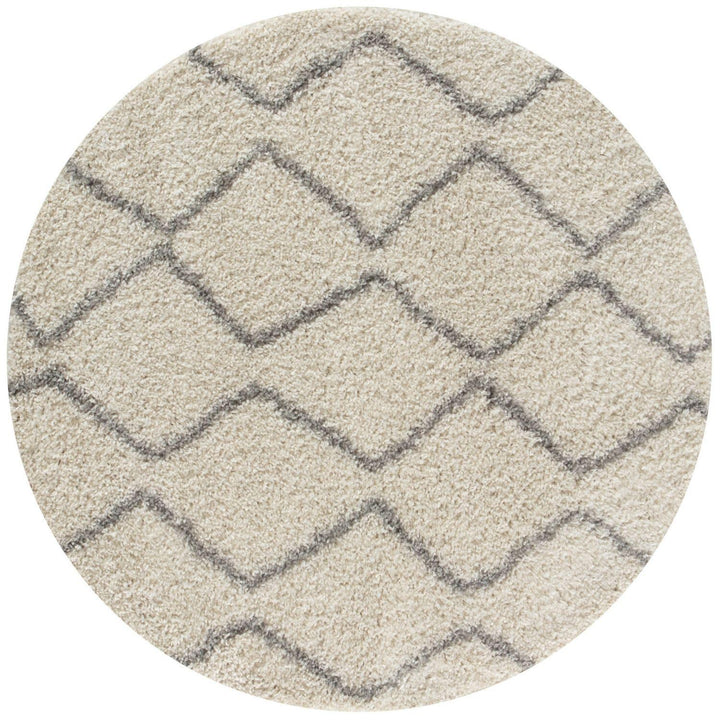 Elegant Moroccan Pattern Grey Ivory Rug Suitable for Floor heating
