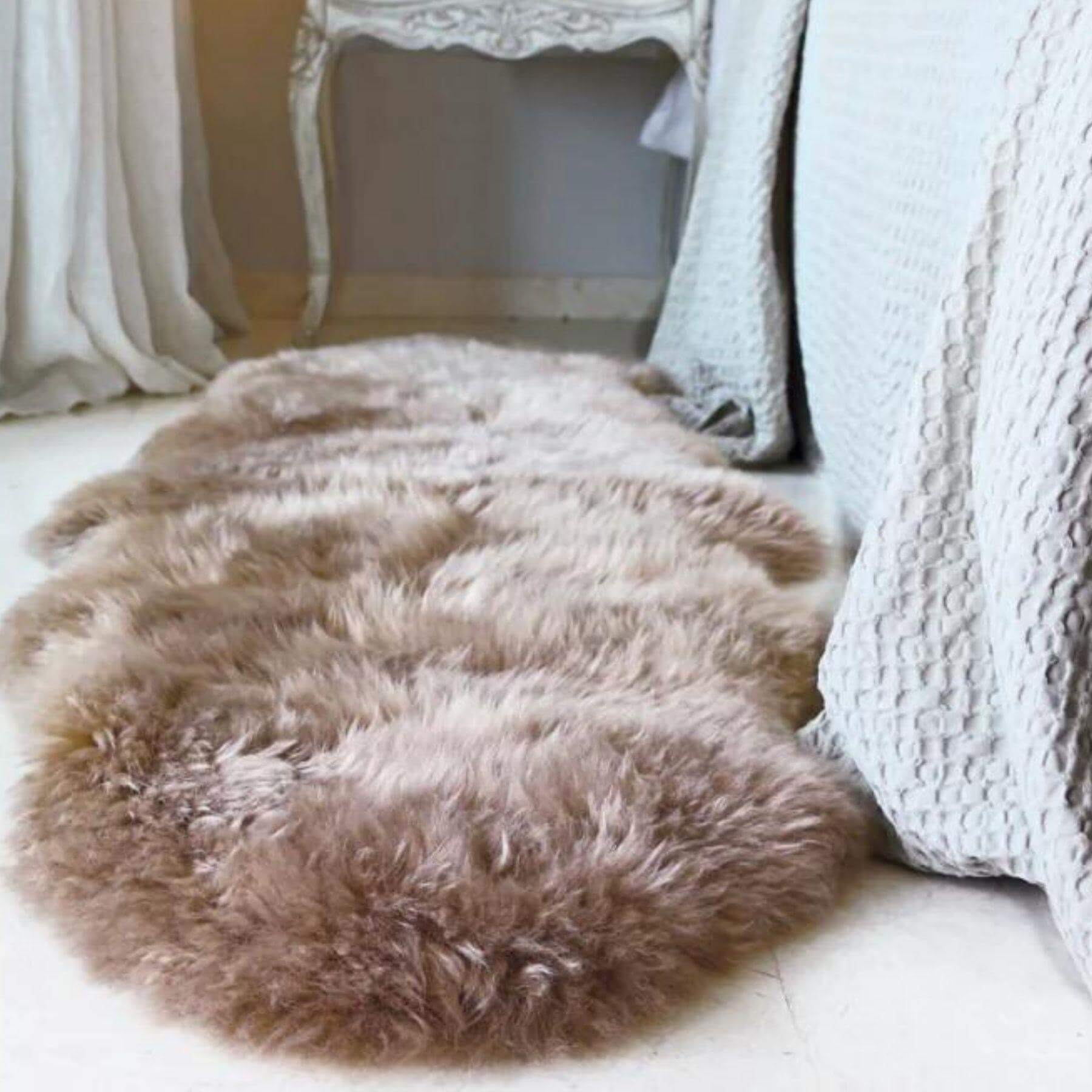 Genuine Mink Sheepskin Faux Fur Rug | Luxurious Home Decor