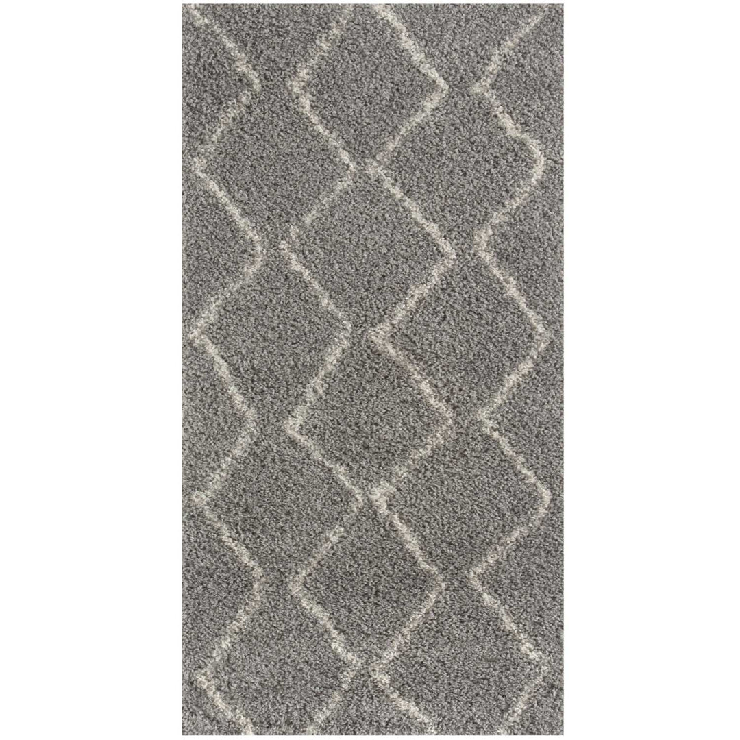 Moroccan Shaggy Grey rug plush rug combines softness, durability